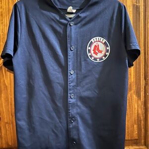 Vintage Boston RedSox Navy Blue Men's Shirt